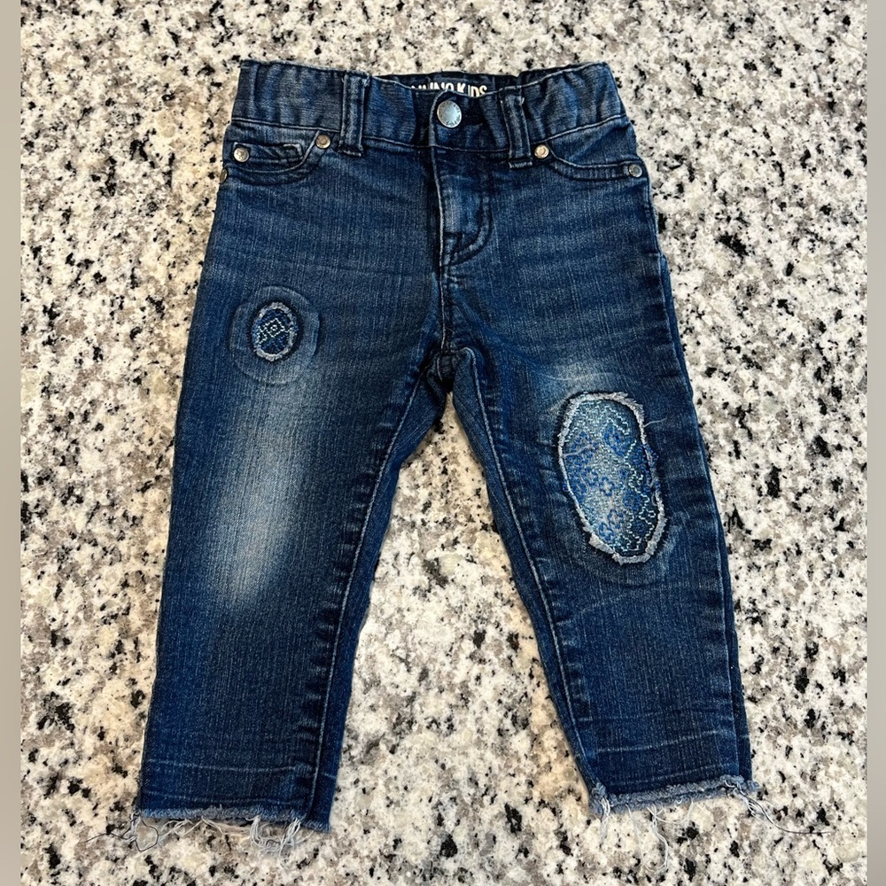 OshKosh B’Gosh Girl’s Distressed Skinny Jeans, 18 Month, Adjustable Waist